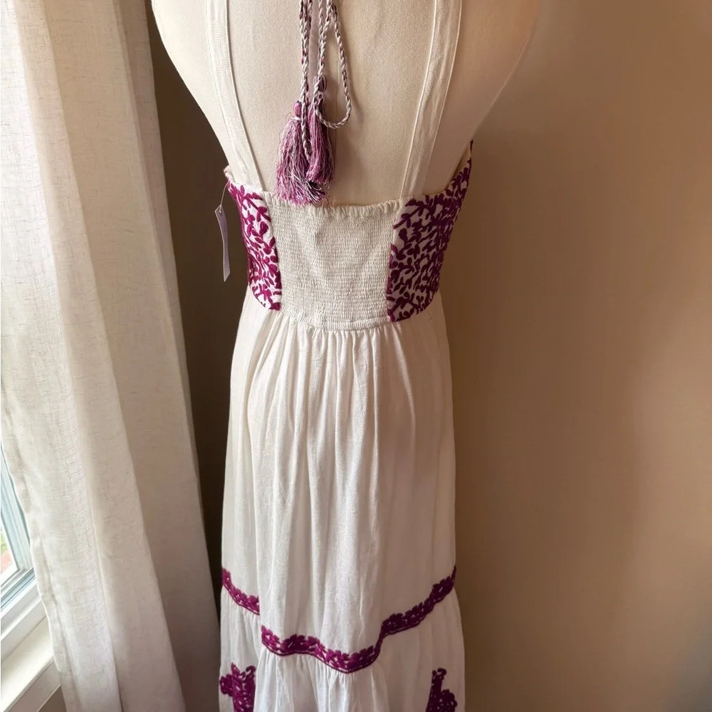 NWT Anthropologie Manuela Embroidered Midi Dress - Picture 5 of 7